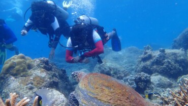 Kalpitiya scuba diving instructor guiding divers